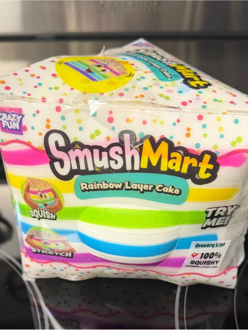 SmushMart Rainbow Layer Cake Squishy Toy